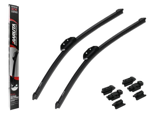 MARUTA Lotus Perl-Effekt Scheibenwischer SET 475mm / 475mm - universal - vorne, Aero-dynamik optimierte Wischerblätter
