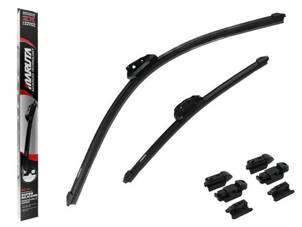 MARUTA Lotus Perl-Effekt Scheibenwischer SET 550mm / 400mm - universal - vorne, Aero-dynamik optimierte Wischerblätter
