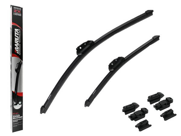 MARUTA Lotus Perl-Effekt Scheibenwischer SET 525mm / 375mm (530mm/380mm) - universal - vorne, Aero-dynamik optimierte