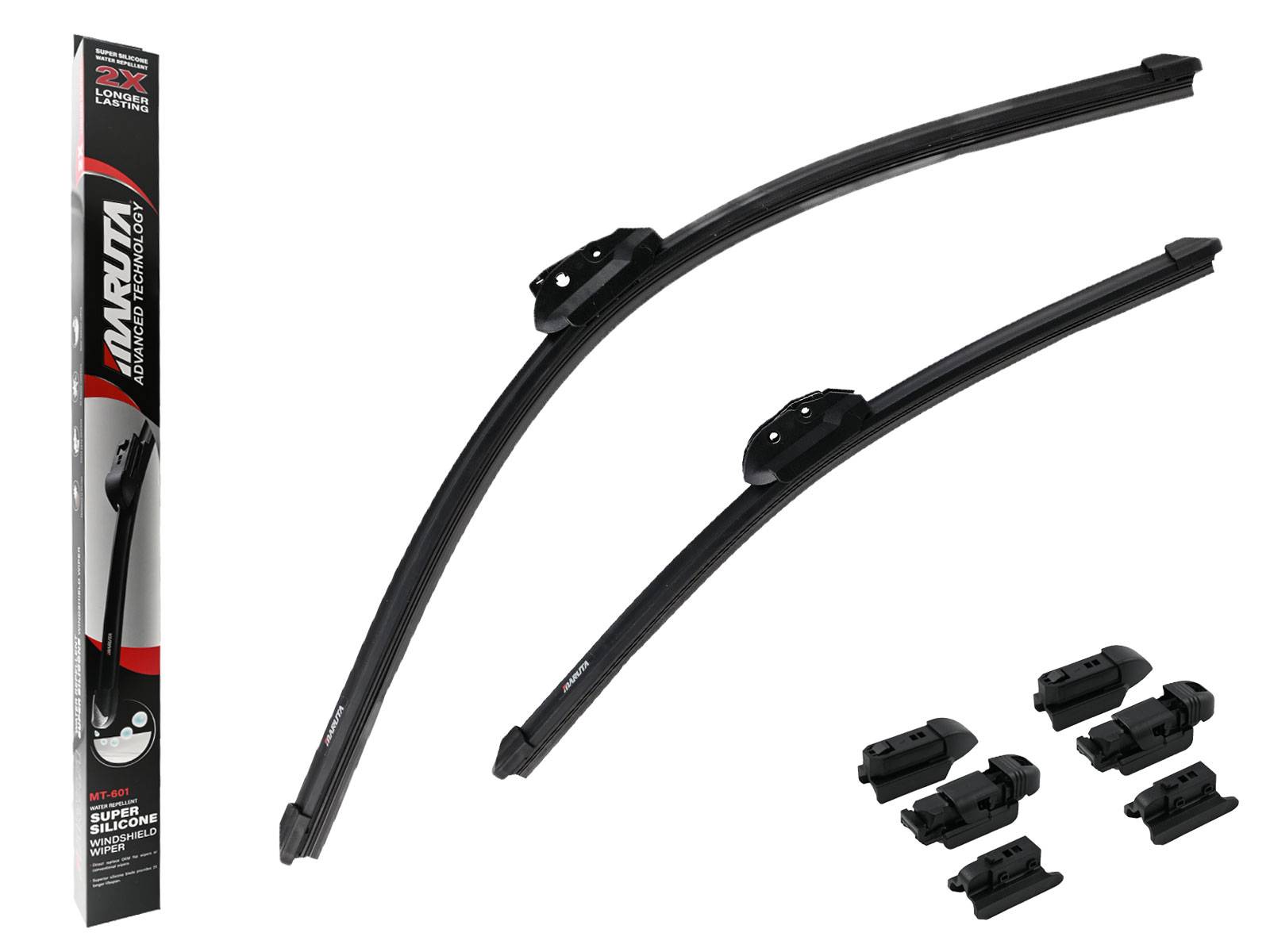 MARUTA Lotus Perl-Effekt Scheibenwischer SET 550mm / 450mm - universal - vorne, Aero-dynamik optimierte Wischerblätter-0