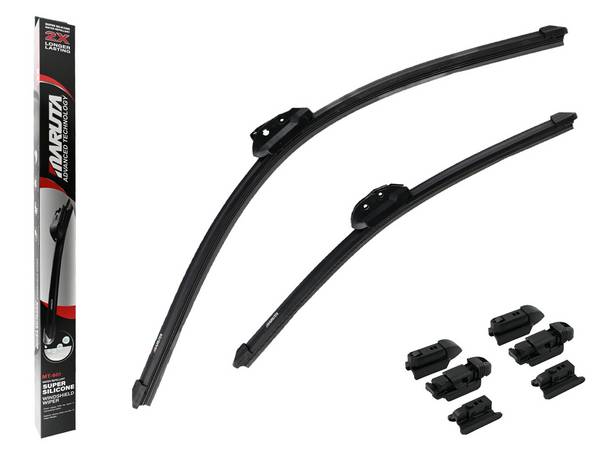 MARUTA Lotus Perl-Effekt Scheibenwischer SET 550mm / 450mm - universal - vorne, Aero-dynamik optimierte Wischerblätter