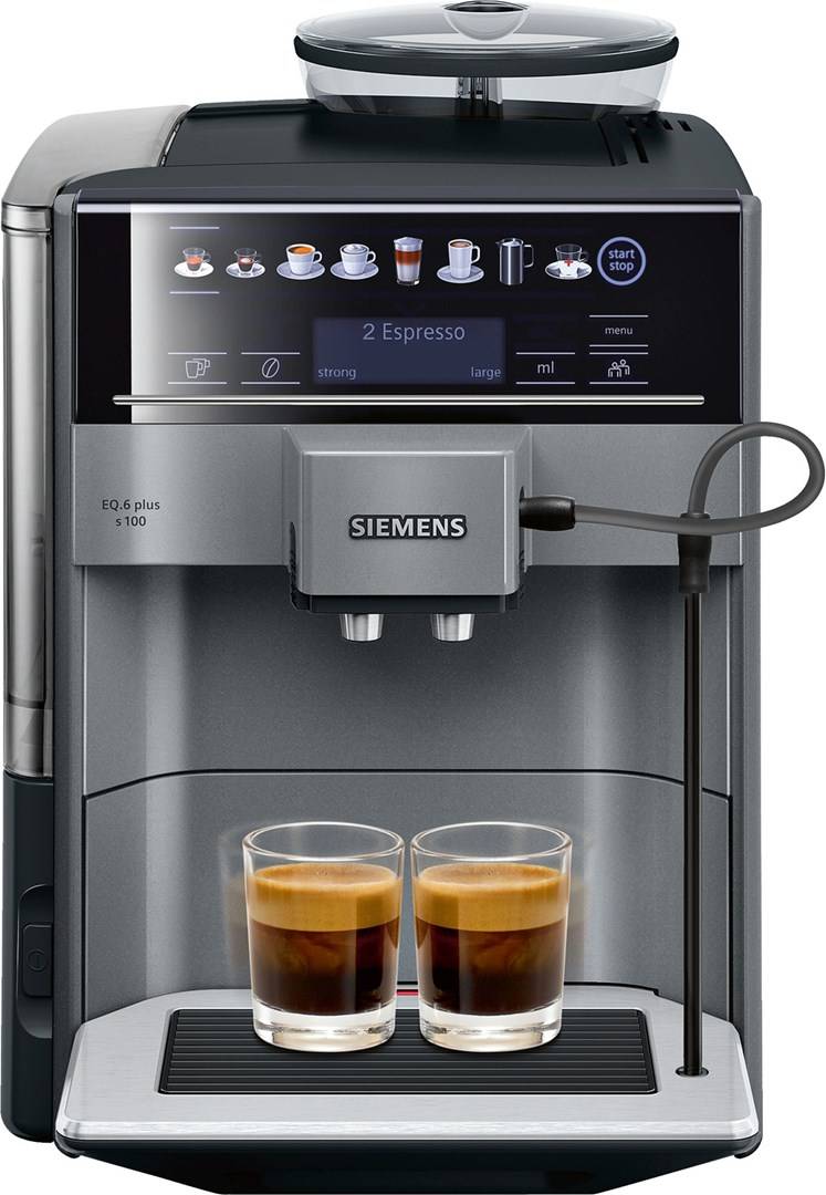 Siemens EQ.6 plus s100 TE651209RW - Automatische Kaffeemaschine mit Cappuccinatore - 15 bar - Schwarz-1