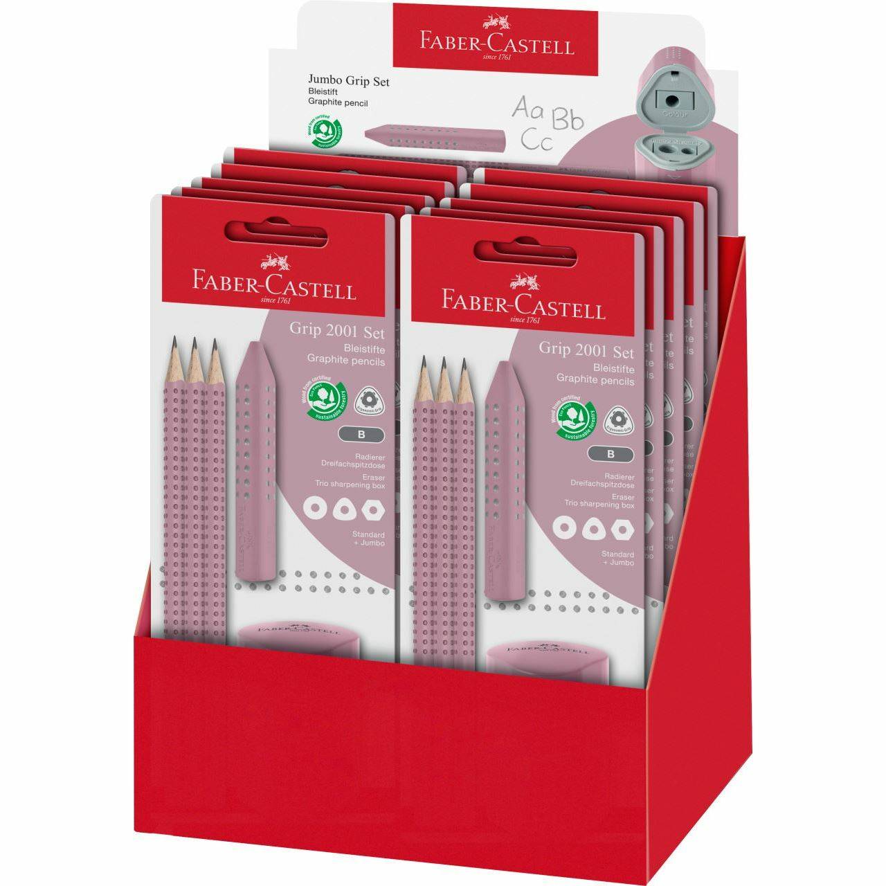 FABER-CASTELL 580073, B, Mehrfarbig, Rose, Dreieckig, Kunst, Grafische Zeichnung, Hobby, Büro,-1