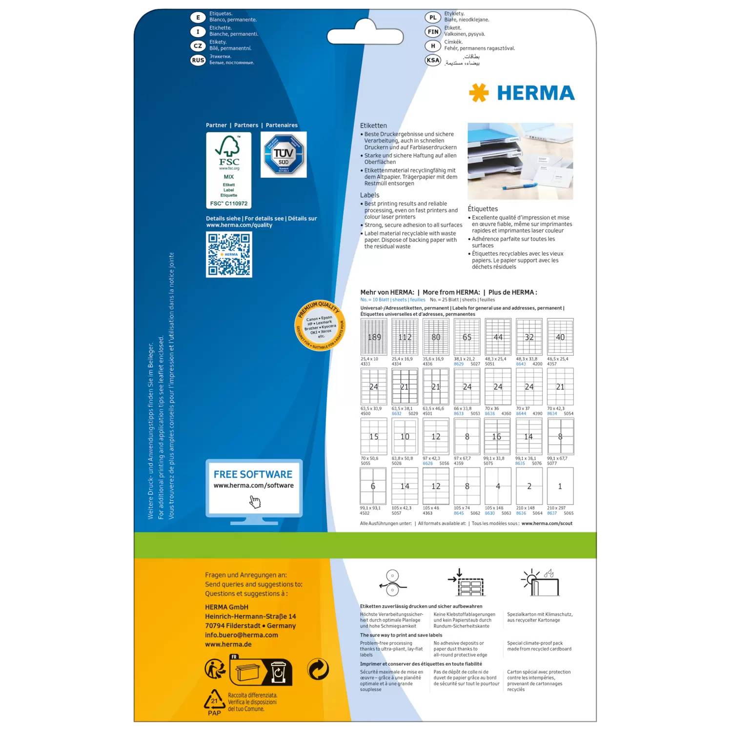 HERMA H ( 4501 ) HERMA H - 4008705045018-2