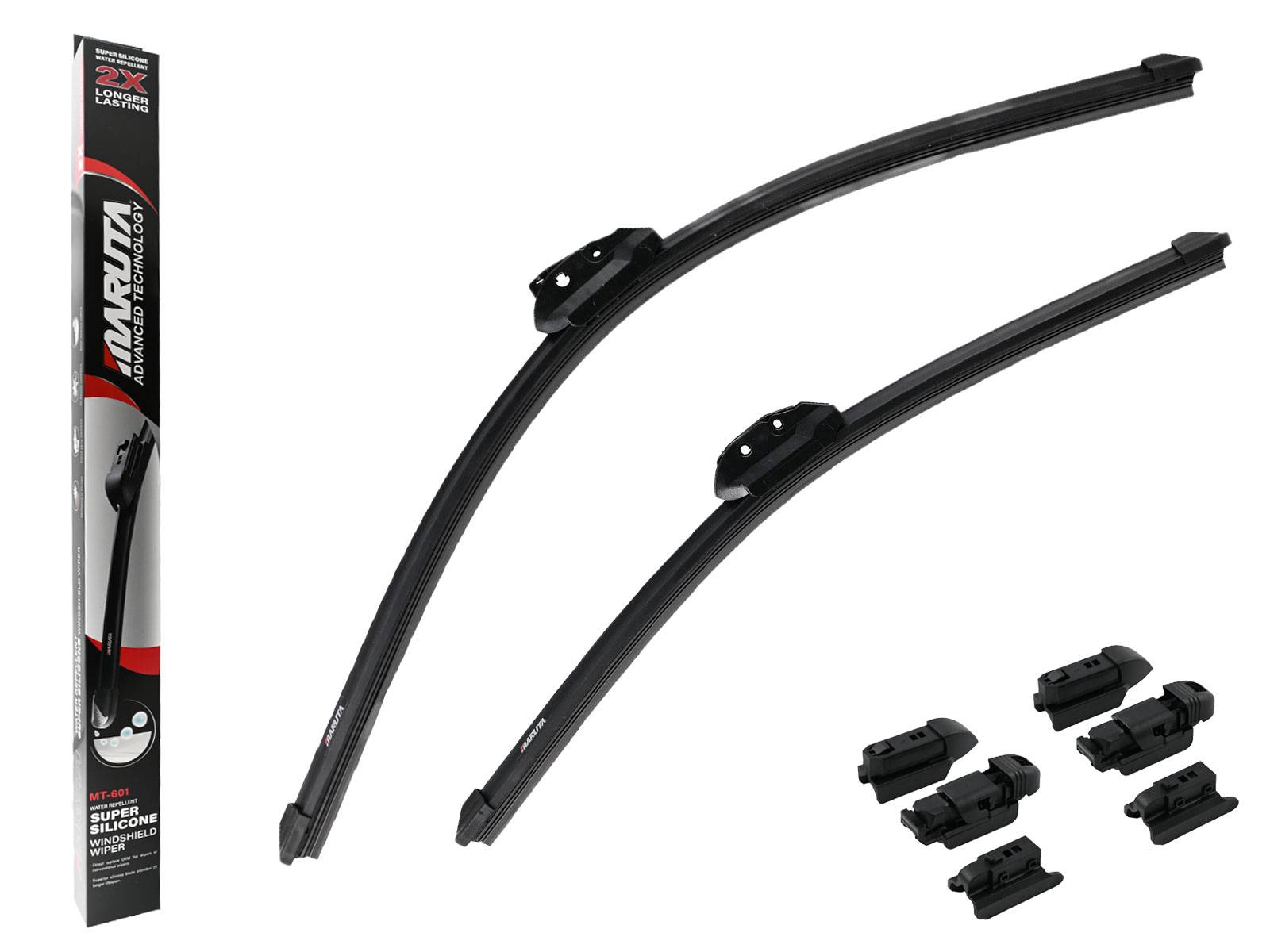 MARUTA Scheibenwischer SET 550 mm / 475 mm für Frontscheibe, Aero-dynamik optimierte Wischerblätter aus-0