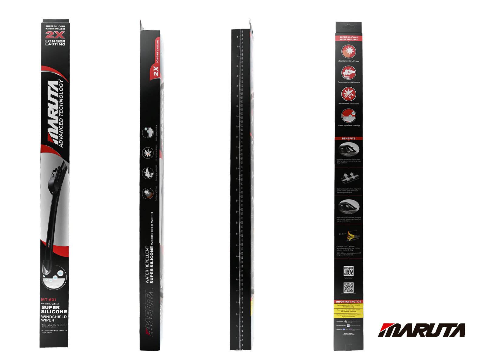MARUTA Scheibenwischer SET 550 mm / 475 mm für Frontscheibe, Aero-dynamik optimierte Wischerblätter aus-2
