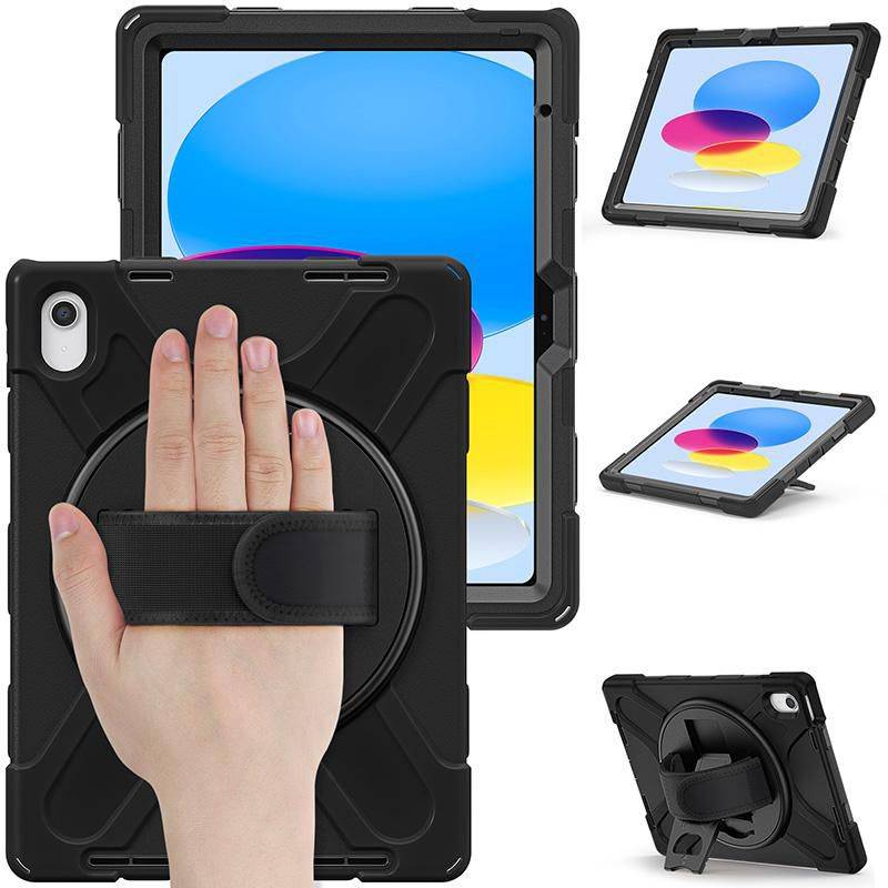 eSTUFF AUSTIN - Hintere Abdeckung für Tablet - Silikon, Polycarbonat - Schwarz --2