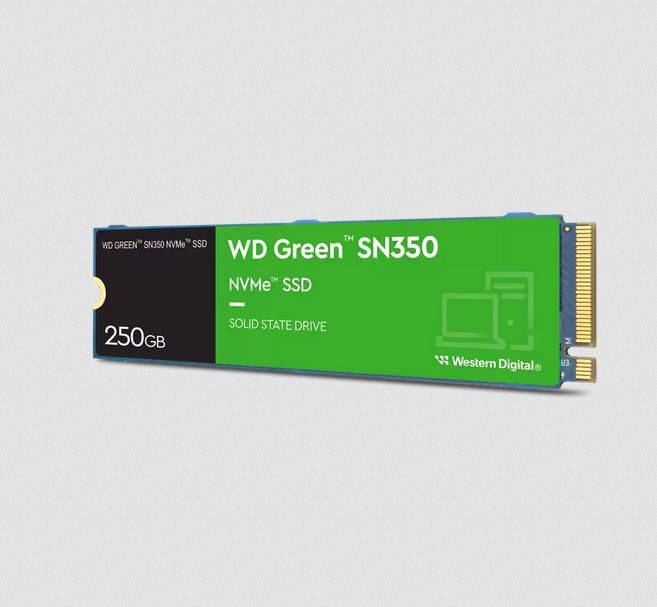 WD Green SN350 NVMe SSD WDS250G2G0C-00CDH0 - SSD - 250 GB - intern - M.2 2280 - PCIe 3.0 x4 (NVMe)-0