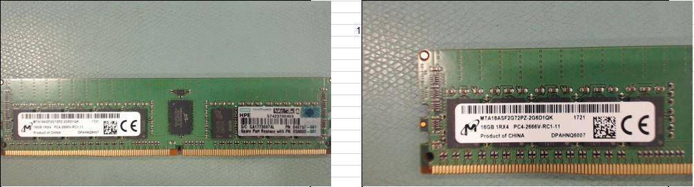 HPE MEM 16GB 1Rx4 DDR4-2666MHz RDIMM PC4-21300 ECC CL19 1.2V-0