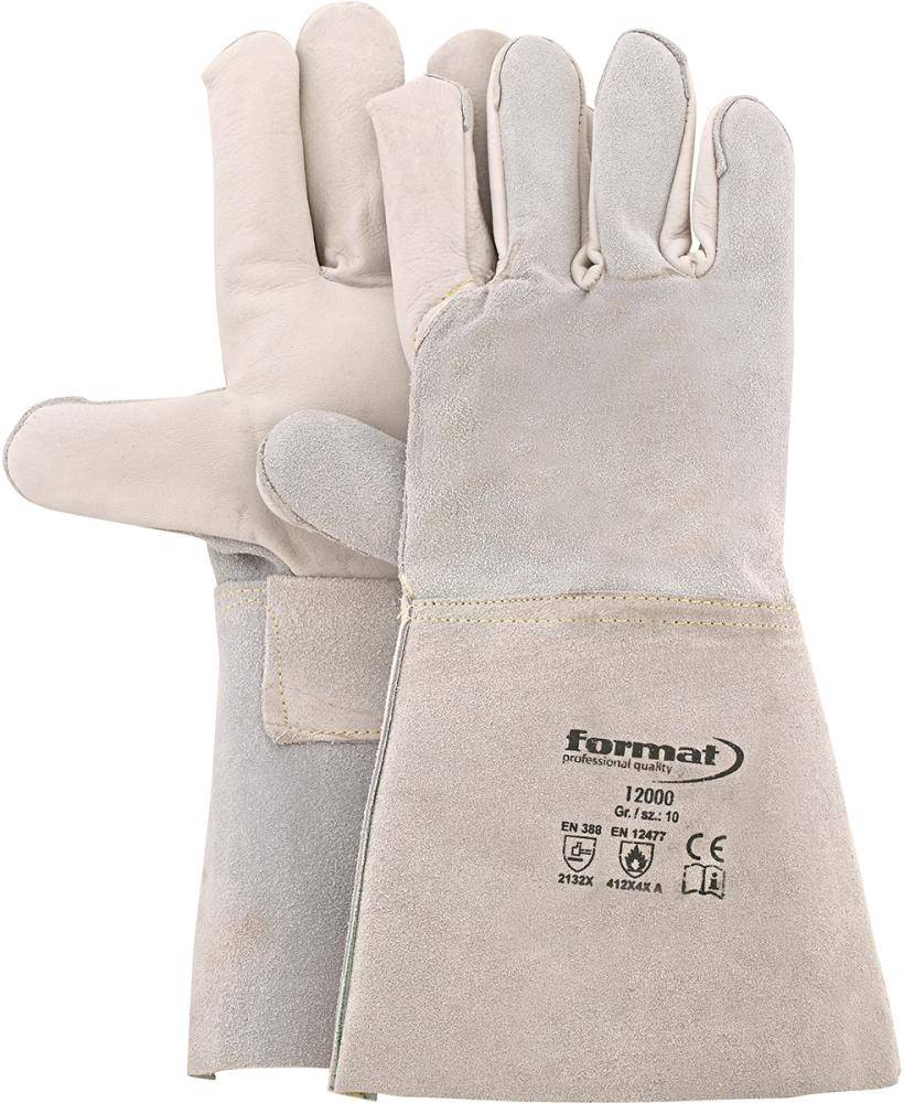 Schweißerhandschuh, Rindleder, Gr.10, FORMAT-0
