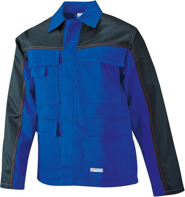 Jacke Weld Shield, Gr.58,kornblau/schwarz