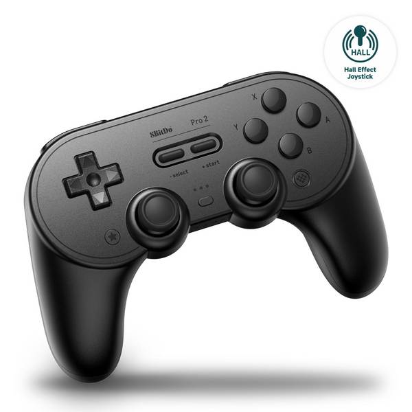 8Bitdo Pro 2 - Hall Effect Joystick - Game Padkabellos - Bluetooth - Schwarz -