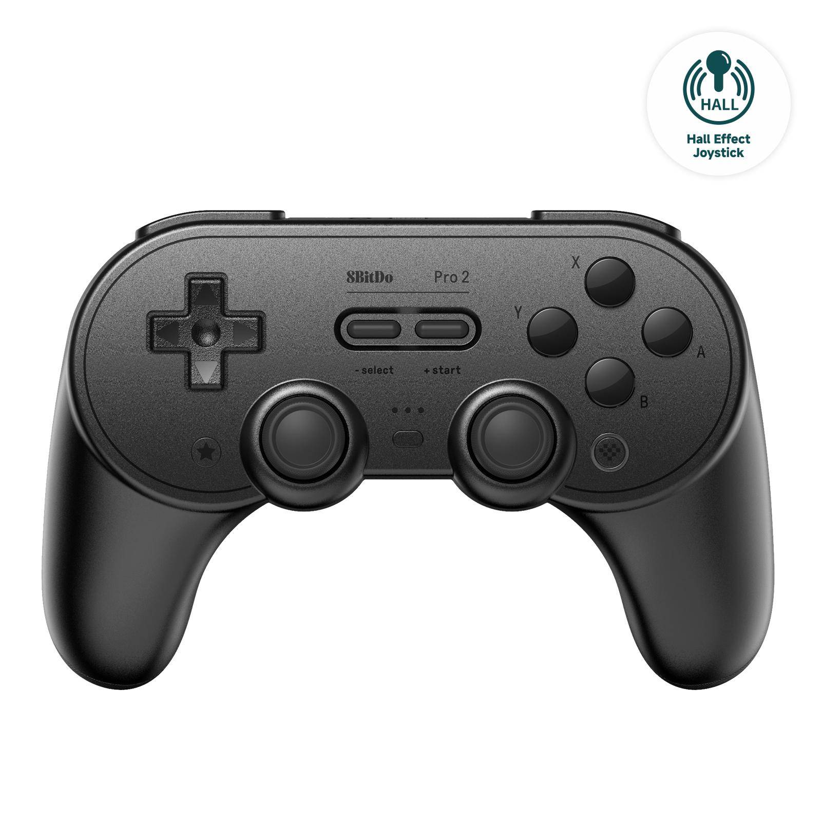 8Bitdo Pro 2 - Hall Effect Joystick - Game Padkabellos - Bluetooth - Schwarz --1