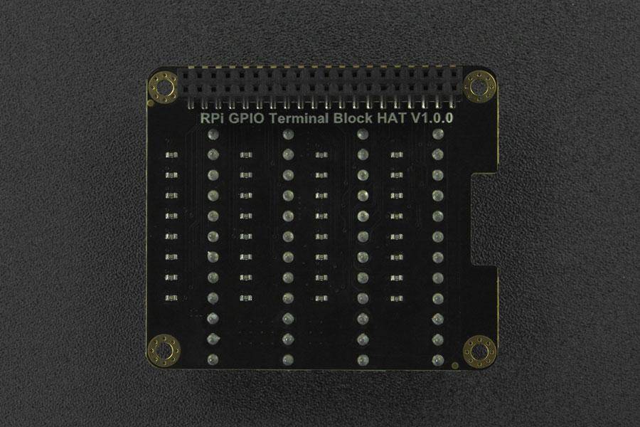 DFRobot Raspberry Pi 4B GPIO Terminal Block HAT, 28 GPIO, 4x 3.3V, 4x 5V, 12x GND, 32 LEDs-2