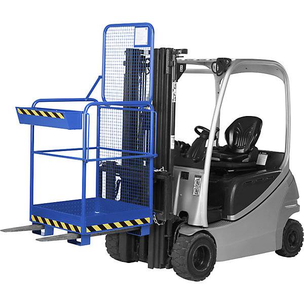 R+R Industrietechnik Arbeitskorb Typ RAK-ONE 800x800x1900mm RAL5010 Enzianblau-1