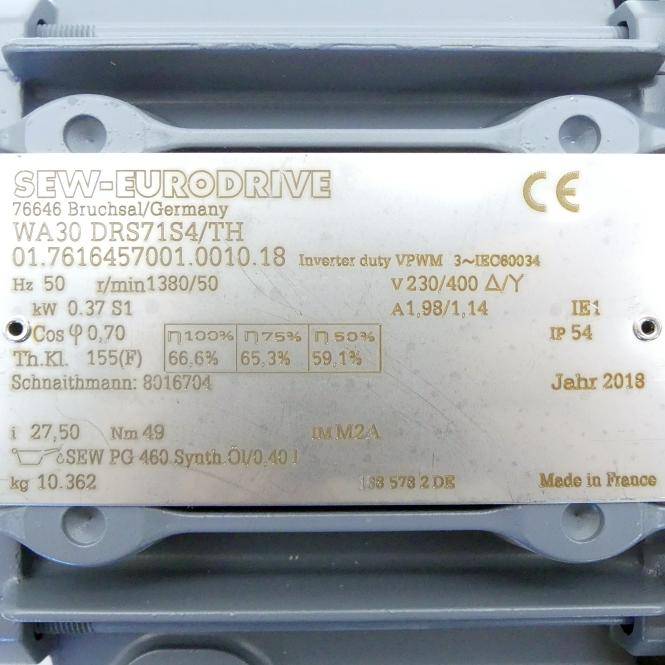 SEW-Eurodrive Getriebemotor WA30 DRS71S4/TH (WA30 DRS71S4/TH)-1