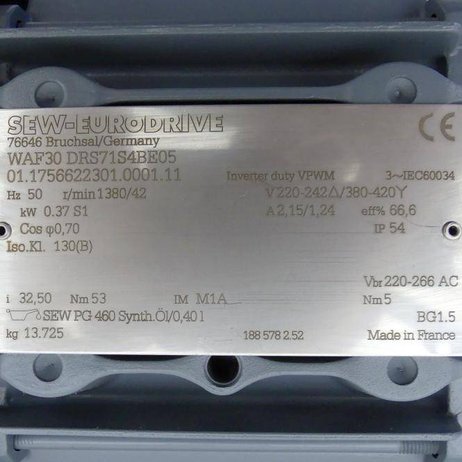 SEW-Eurodrive Getriebemotor WAF30 DRS71S4BE05 (WAF30 DRS71S4BE05)-1