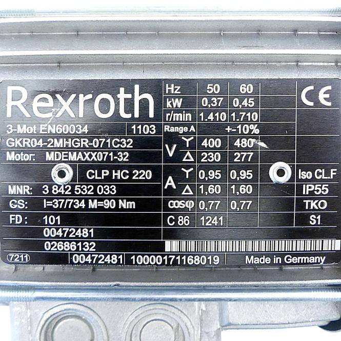 Rexroth Drehstrommotor 3-Mot EN60034 (3 842 532 033)-1