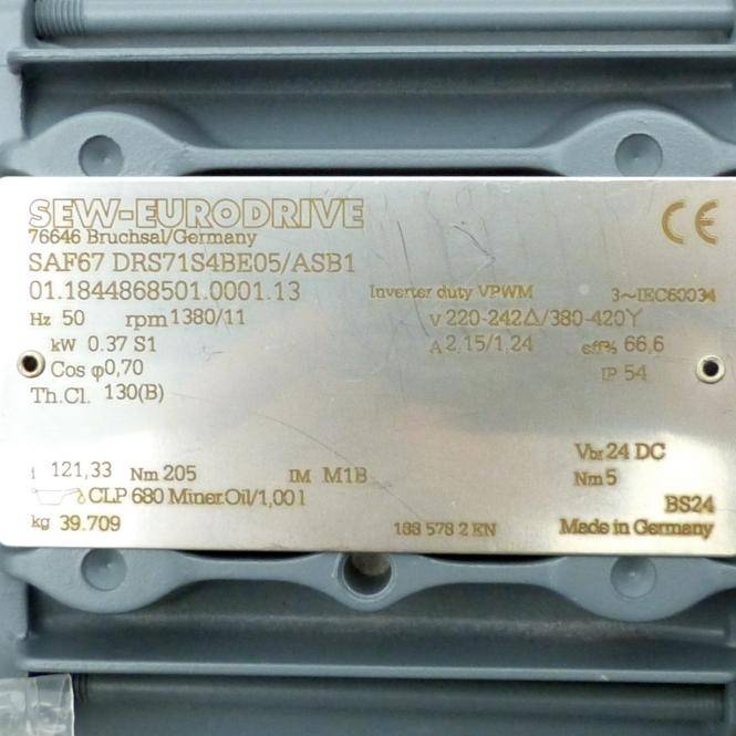 SEW-Eurodrive Getriebemotor (SAF67 DRS71S4BE05/ASB1)-1