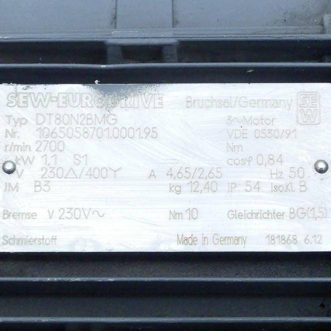 SEW-Eurodrive Drehstrommotor DT80N2BMG (DT80N2BMG)-1
