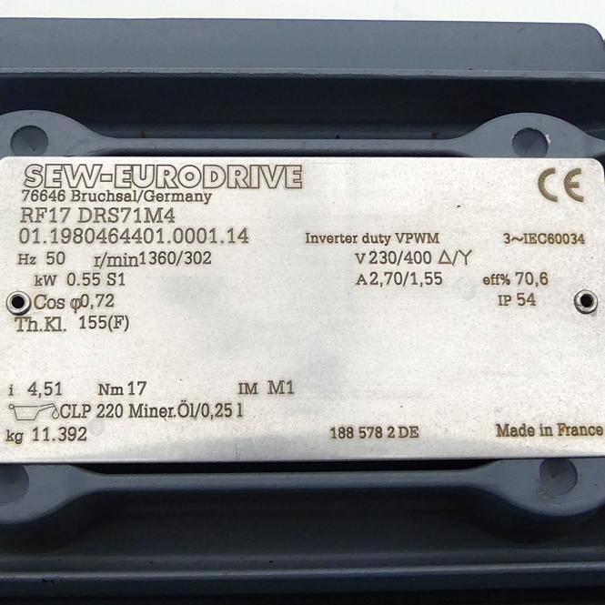 SEW-Eurodrive Getriebemotor RF17 DRS71M4 (RF17 DRS71M4)-1