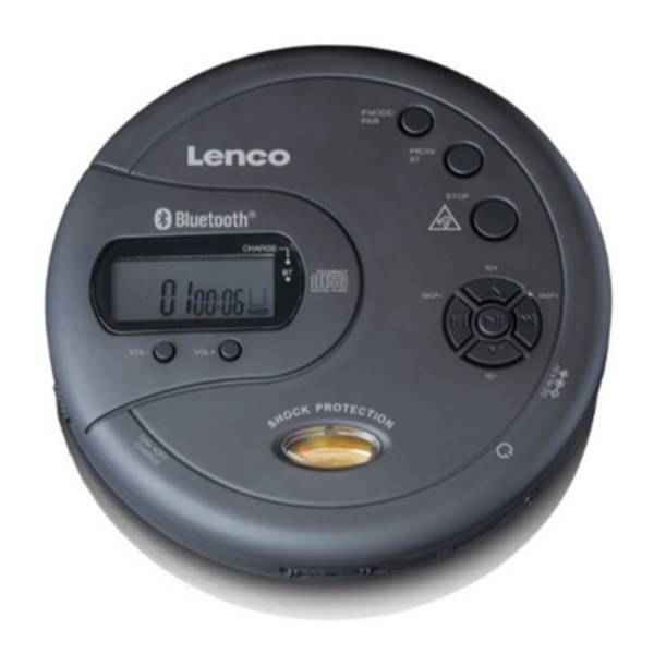 Lenco CD-300, MP3 Spieler, LCD, Schwarz