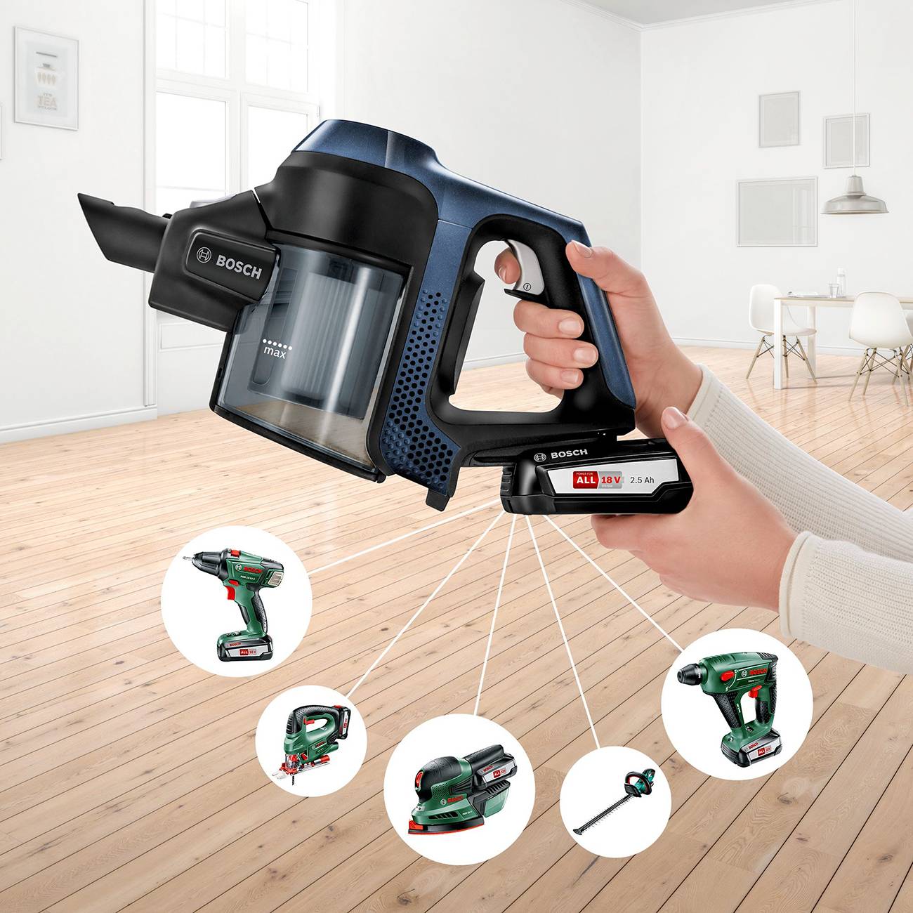Bosch Haushalt BBS611PCK BBS611PCK Akku-Handstaubsauger 18 V Beutellos-1