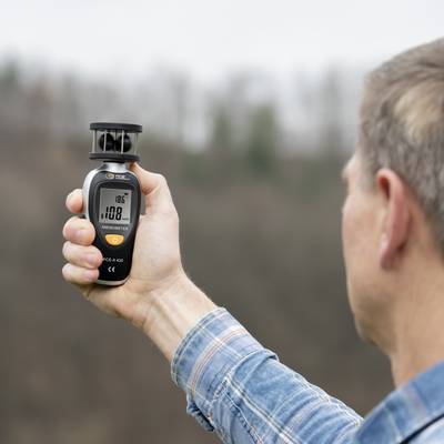 PCE Instruments Anemometer PCE-A 430 |0,7... 30 m/s |bis 105 km/h |kn |mph |C° |F° |Beaufort-Skala |MAX |AVG Anzeige-5