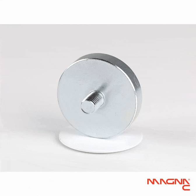 Magna-C Neodym Flachgreifer mit Gewindezapfen Ø40x8mm-3
