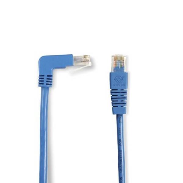 SpaceGAIN CAT6 250 MHz Ethernet-Patchkabel – Vergossene abgewinkelte Tüllen, S/FTP - 1,8m, Blau