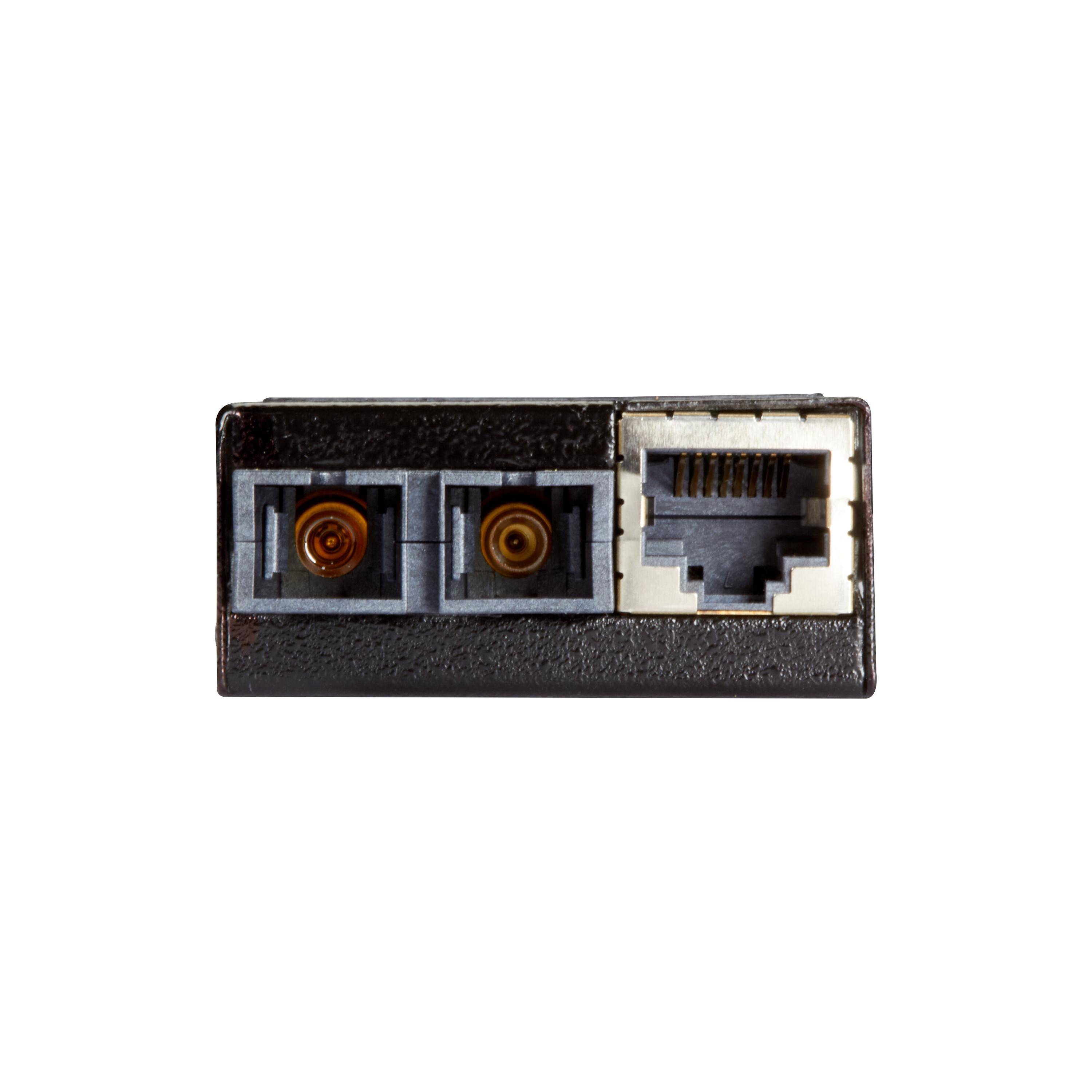 Black Box LMC402A Micro Mini Media Converter AC SC Multimode (1) 100BaseFX MM SC (1) RJ45 5km-1