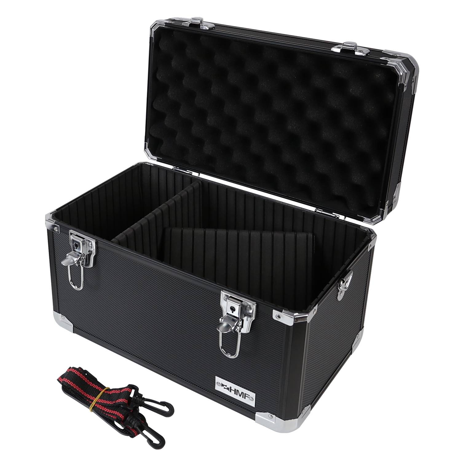 HMF 14801-02 Alu Transportkoffer, Aufbewahrungskoffer, individuelle Facheinteilung, 40 x 27,5 x 23,5 cm-0