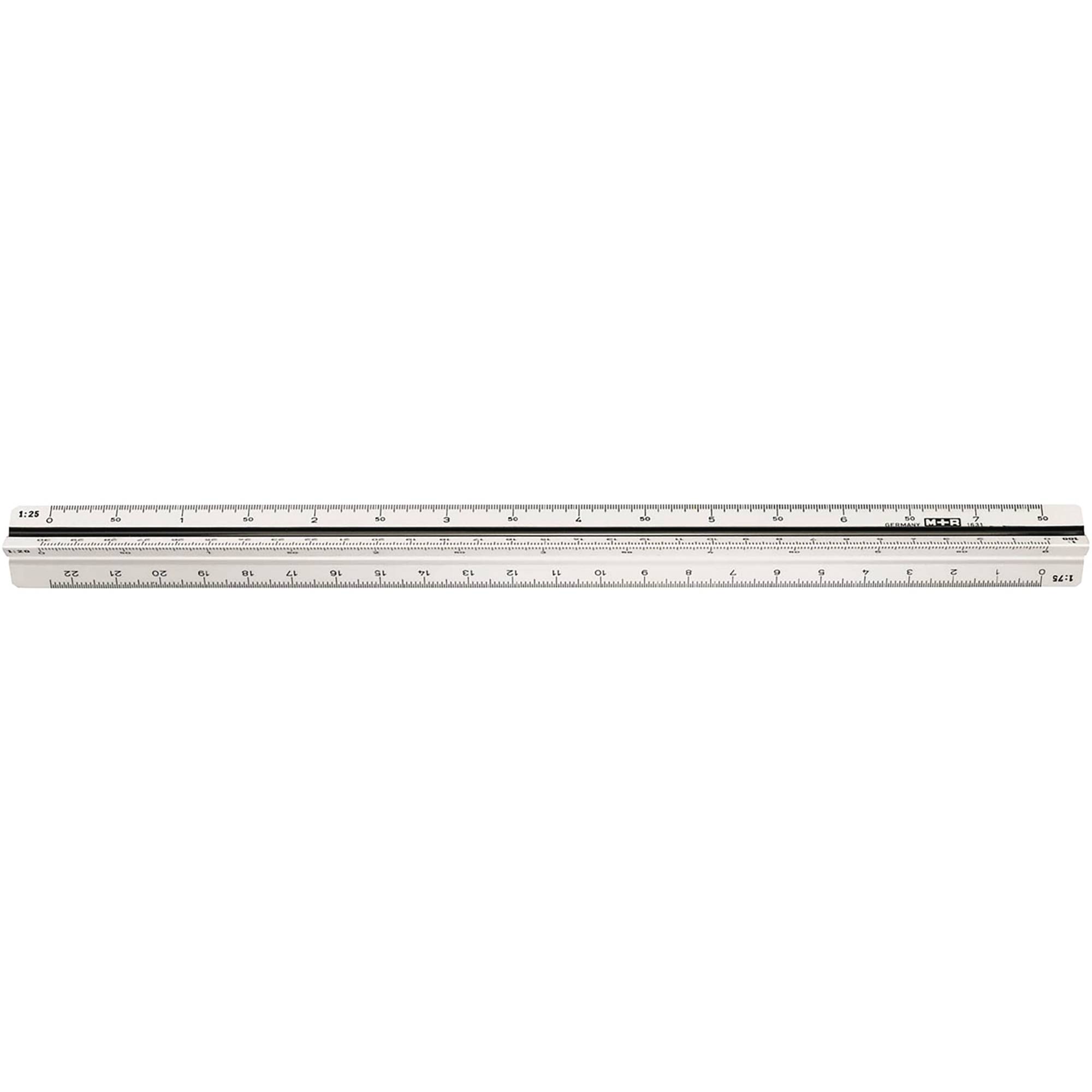 Dreikantmaßstab 30cm Kunststoff weiß-0