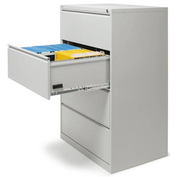 Hängeregistraturschrank 840x1320x420mm 4Schübe l.gr