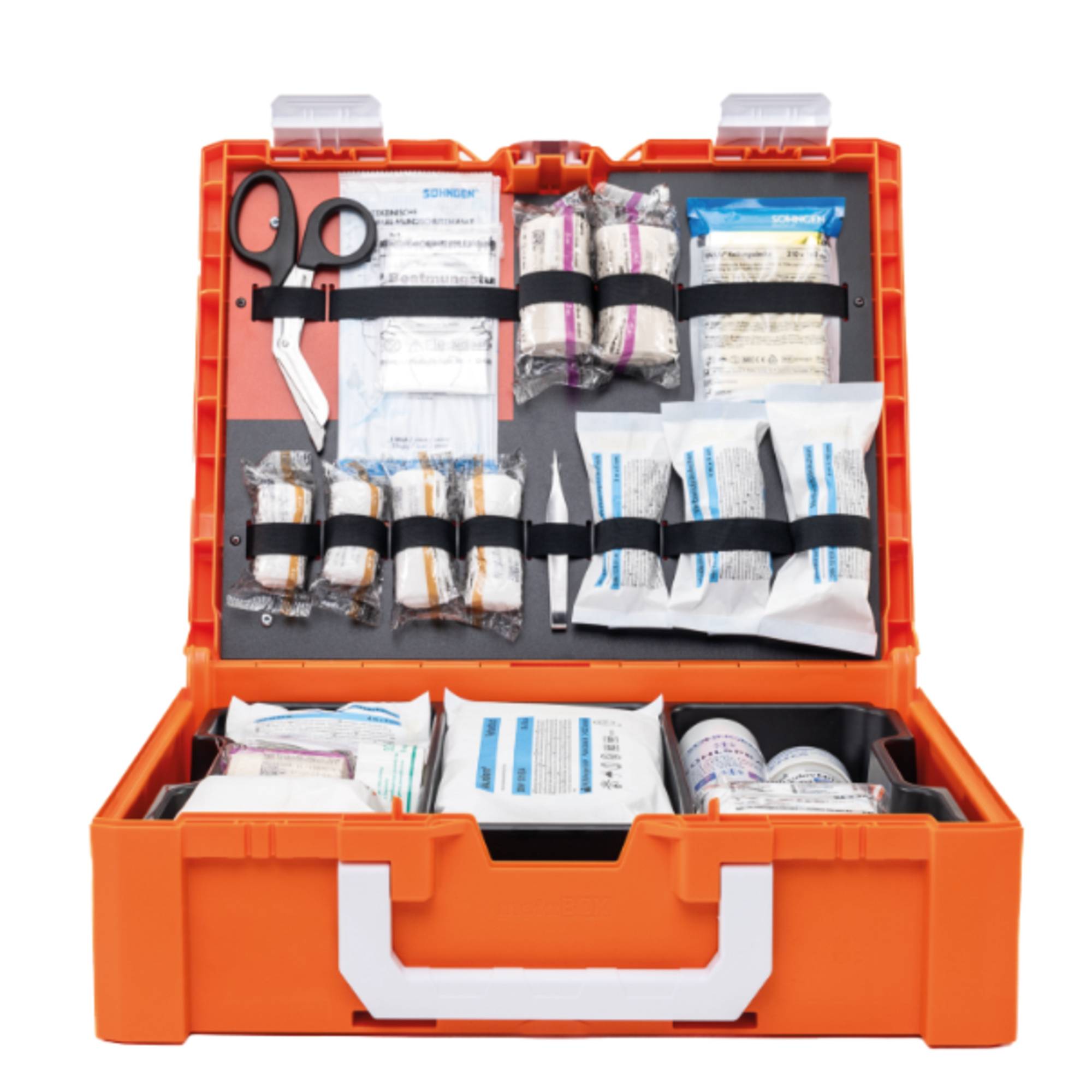 Erste Hilfe Koffer metaBOX 145M B226xH346xT145ca.mm orange SÖHNGEN-3