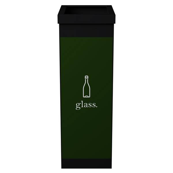Mülltrenner Glas 60l sw