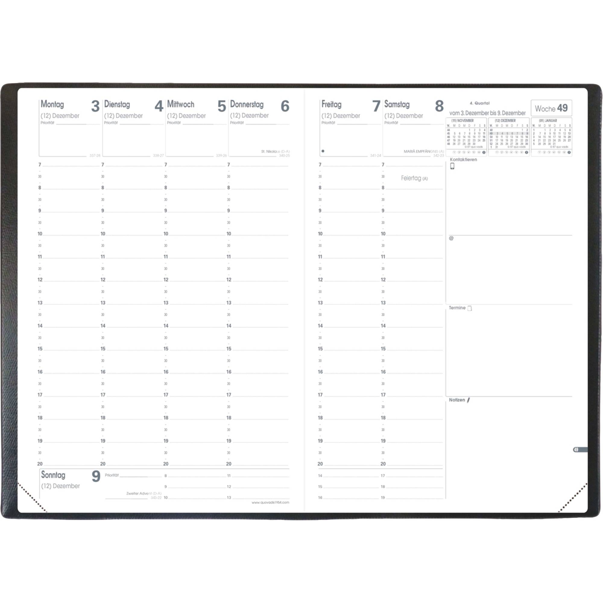 Kalender Minister Impala 16x24cm 2S/1W sw-2