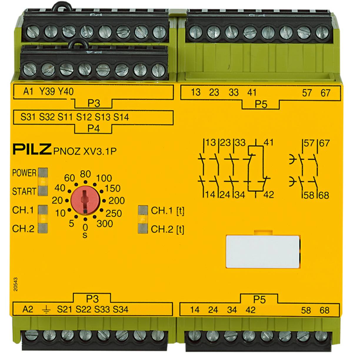 PILZ PNOZ XV3.1P 300/24-240VACDC 3no 1nc 2no Schaltgeräte P/n: 777538-0