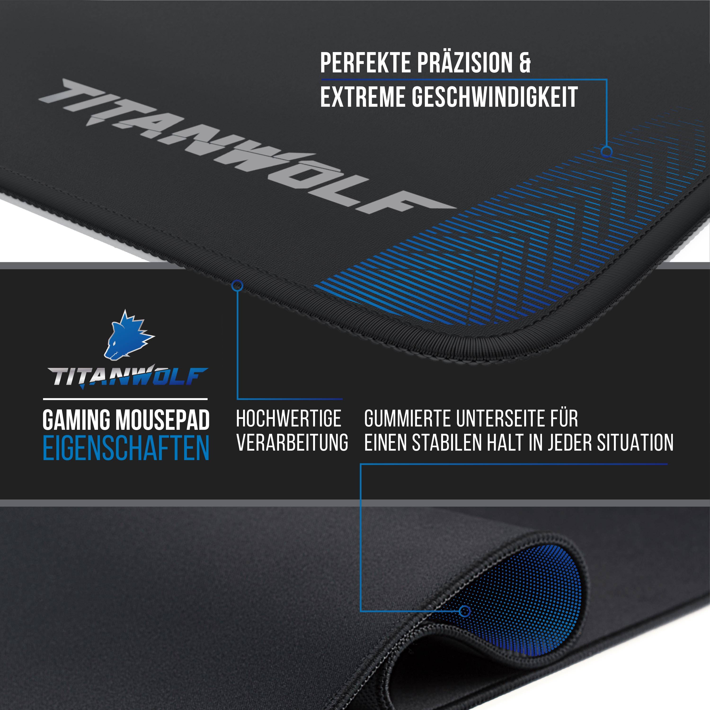 Titanwolf Speed Gaming Mauspad 350 x 250mm Mousepad / 3mm Höhe / rutschfest / strapazierfähig-1