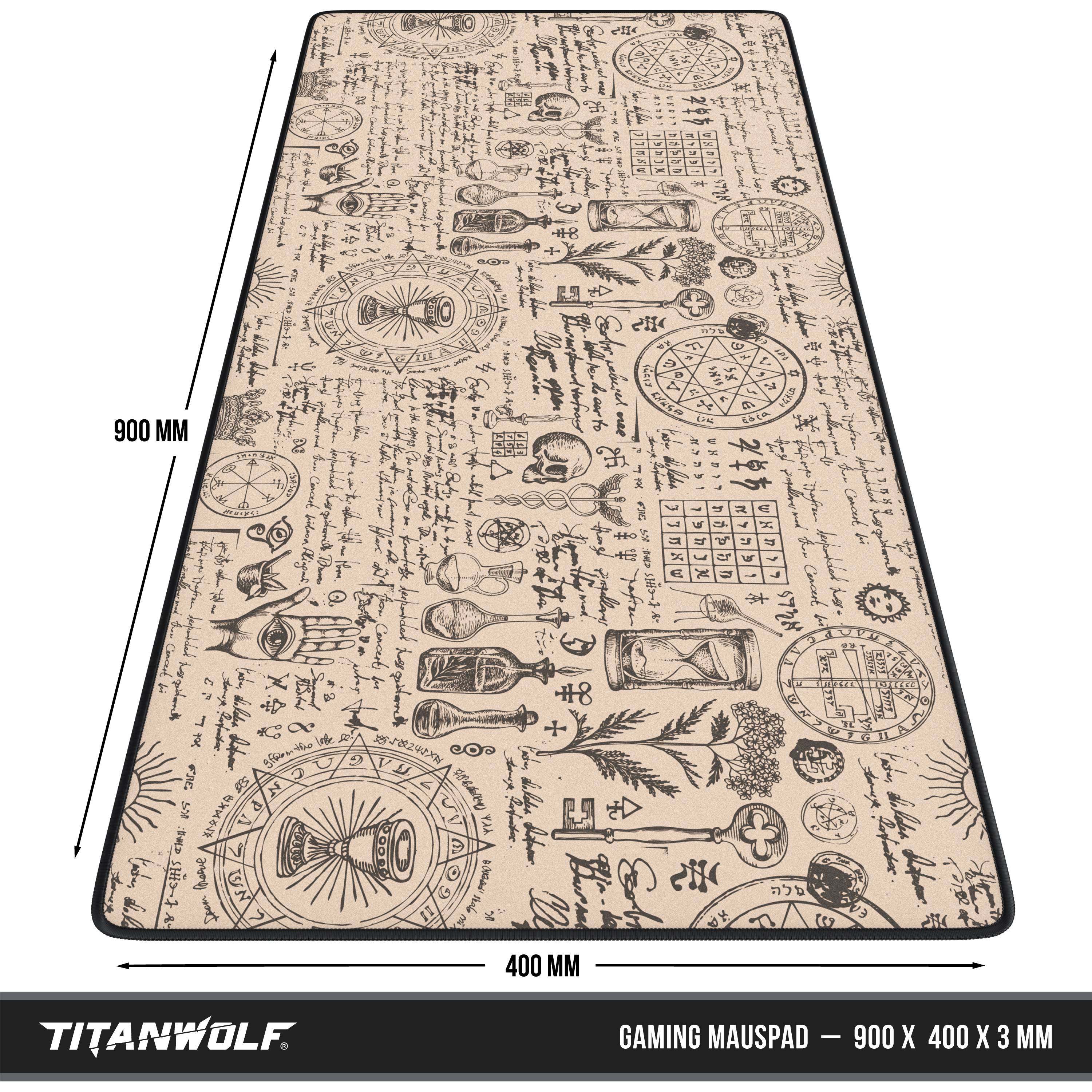Titanwolf Gaming Mauspad, 900 x 400mm XXL Mousepad, verbessert Präzision & Geschwindigkeit, Alchemy-1