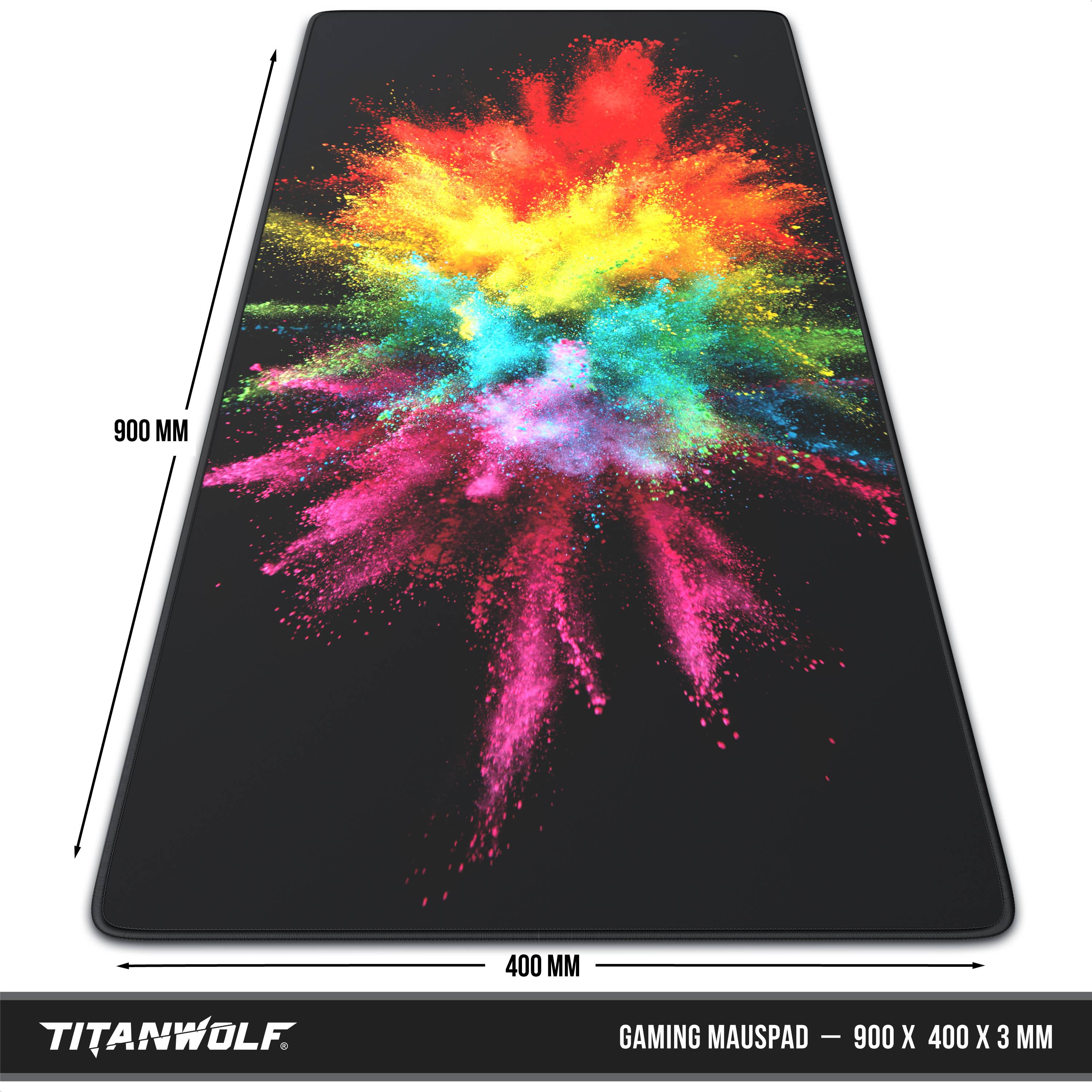 Titanwolf XXL Speed Gaming Mauspad 900 x 400mm, XXL Mousepad, Tischunterlage für Präzision & Geschwindigkeit-1