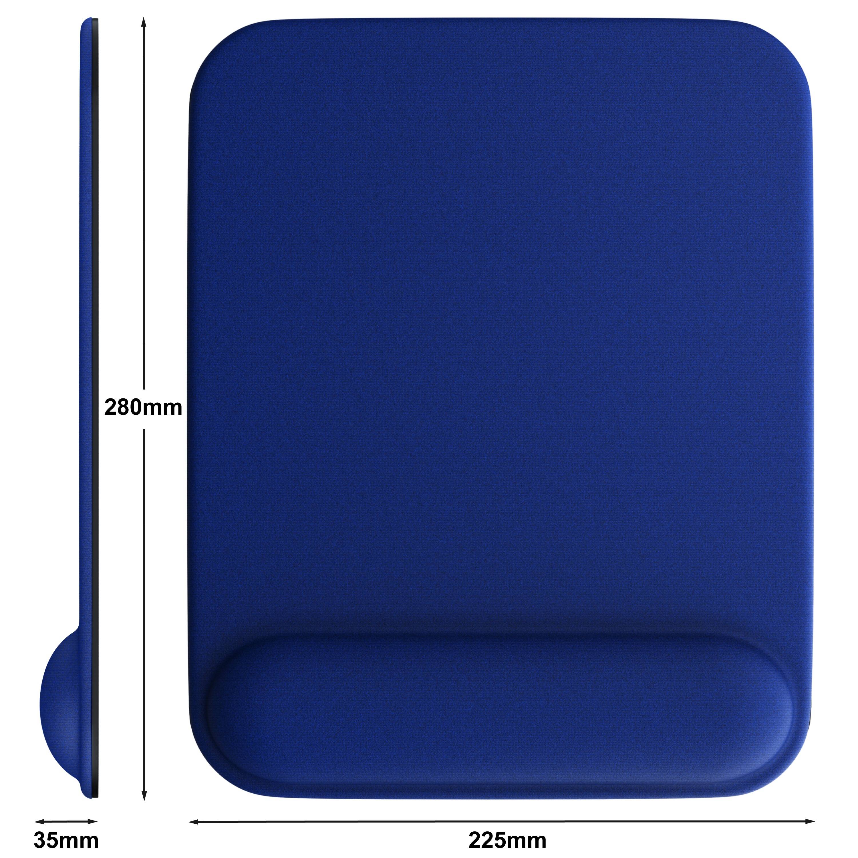 CSL Gaming Mauspad, Office Mousepad mit Gelkissen mit & Handgelenkauflage, 22,5 x 28 cm, dunkelblau-2