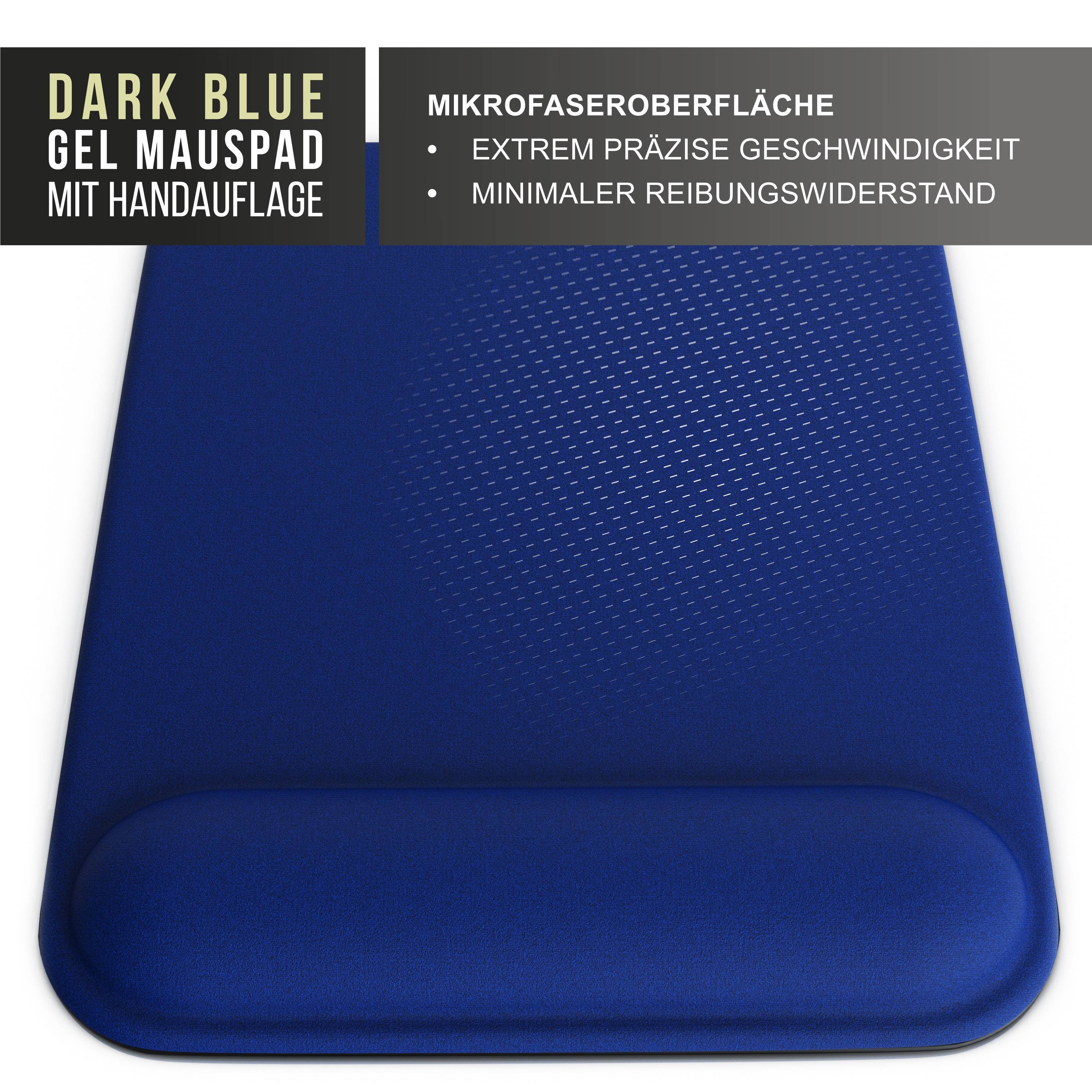 CSL Gaming Mauspad, Office Mousepad mit Gelkissen mit & Handgelenkauflage, 22,5 x 28 cm, dunkelblau-4
