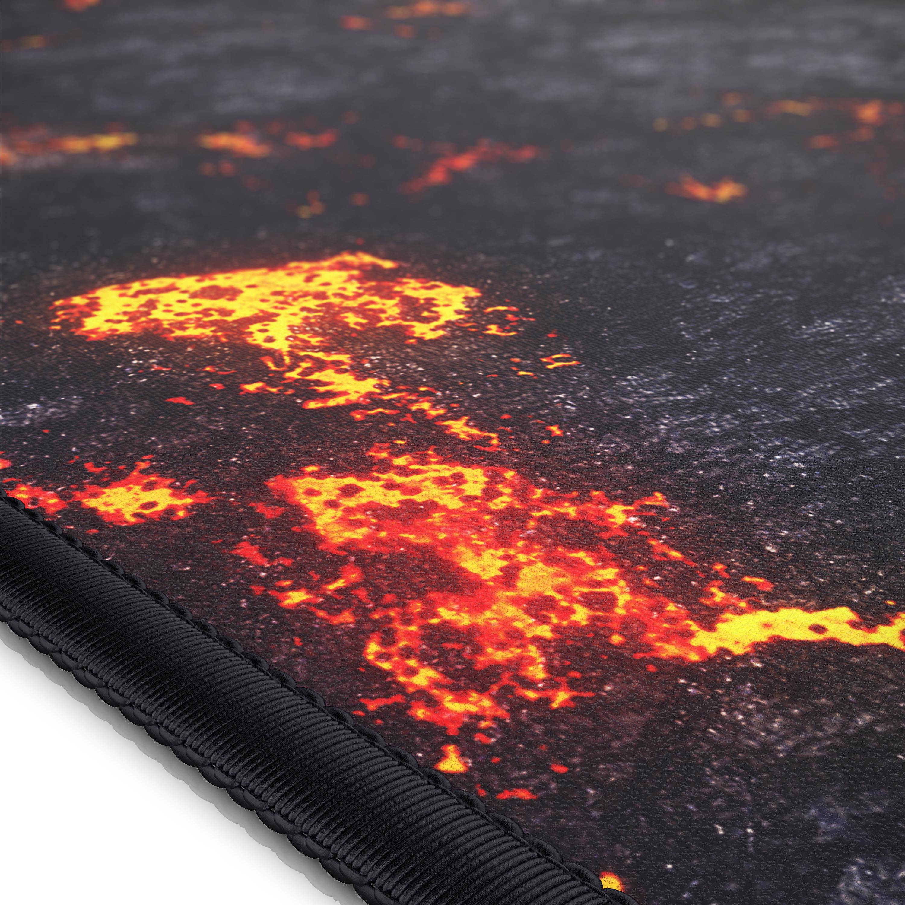 Titanwolf Gaming Mauspad XXL, glattes Stoffgewebe, Speed Mousepad 900 x 400mm große Fläche, Lavamotiv-3