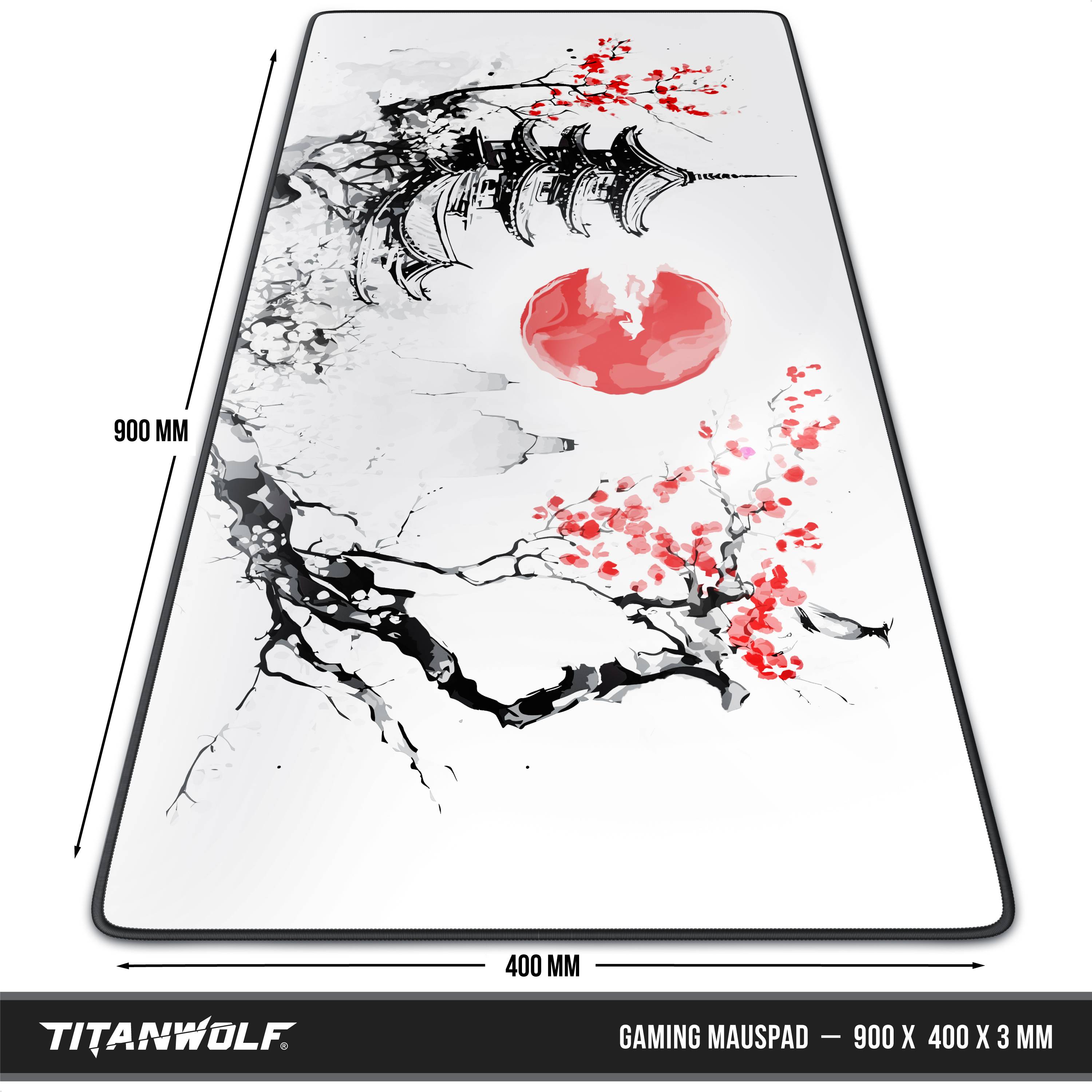 Titanwolf XXL Speed Gaming Mauspad 900 x 400mm, XXL Mousepad, Tischunterlage für Präzision & Geschwindigkeit-1