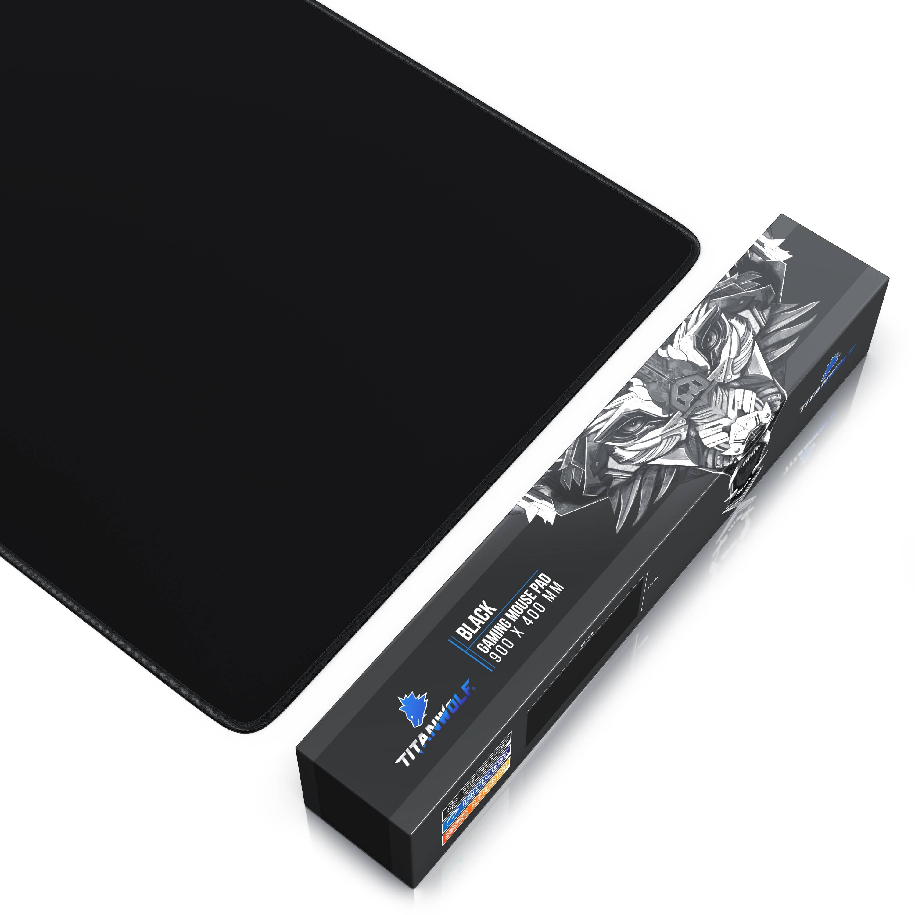 Titanwolf Gaming Mauspad, XXL Speed Gaming Mousepad / Extragroße Fläche von 900 x 400mm, schwarz-3