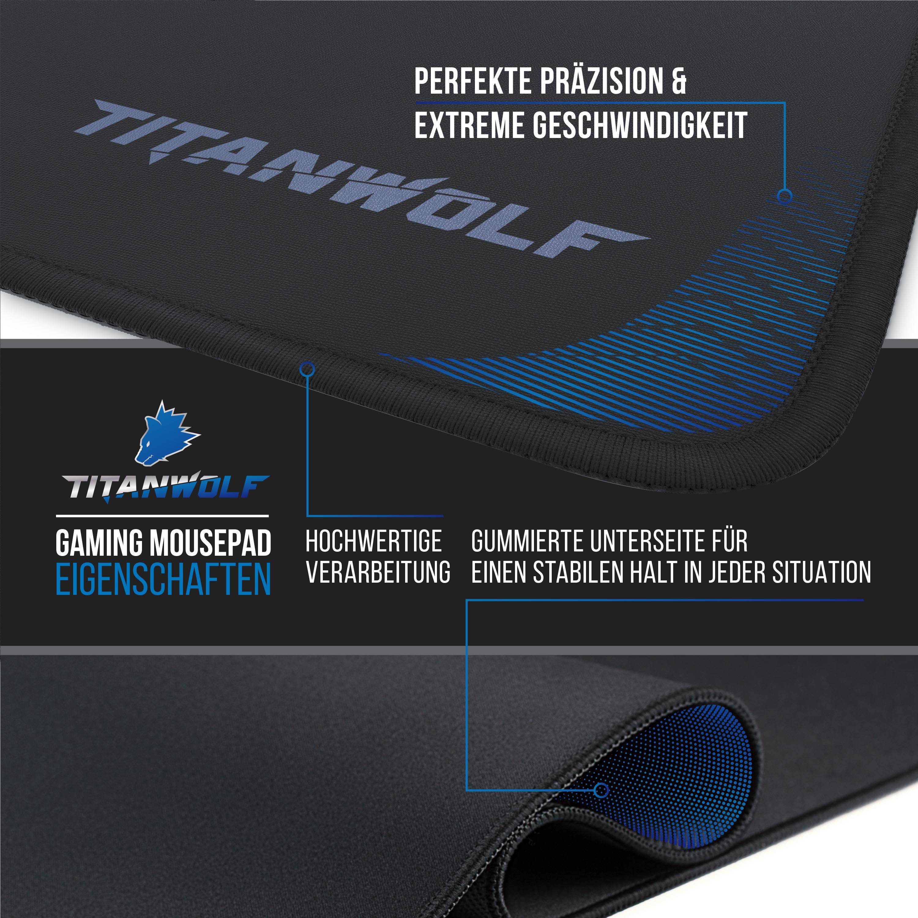 Titanwolf XL Speed Gaming Mauspad - 44 x 35 x 0,3 cm Mousepad / Präzision und Geschwindigkeit-3