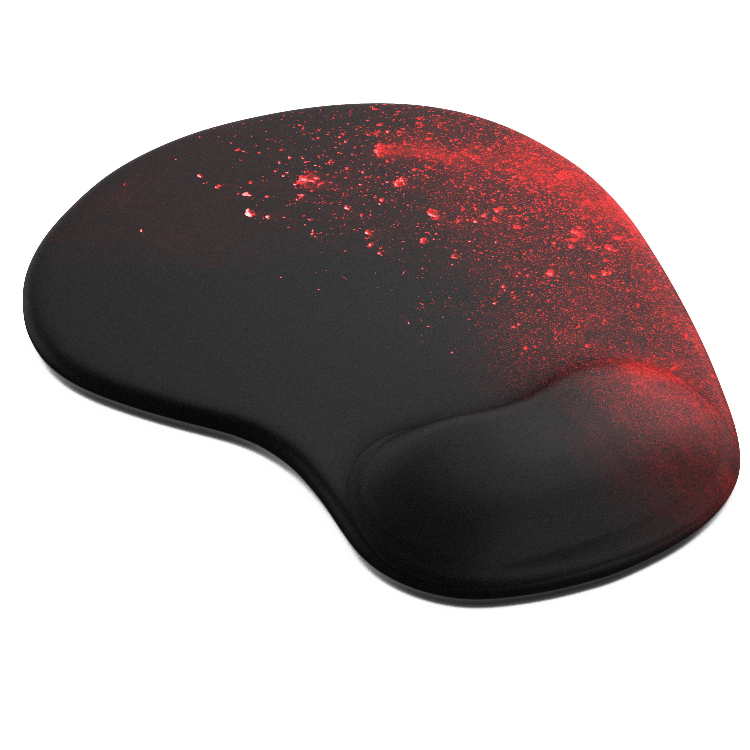 Titanwolf Gaming Mauspad mit ergonomischer Handgelenkauflage, Office Mousepad mit Gelpolster, Blood-0