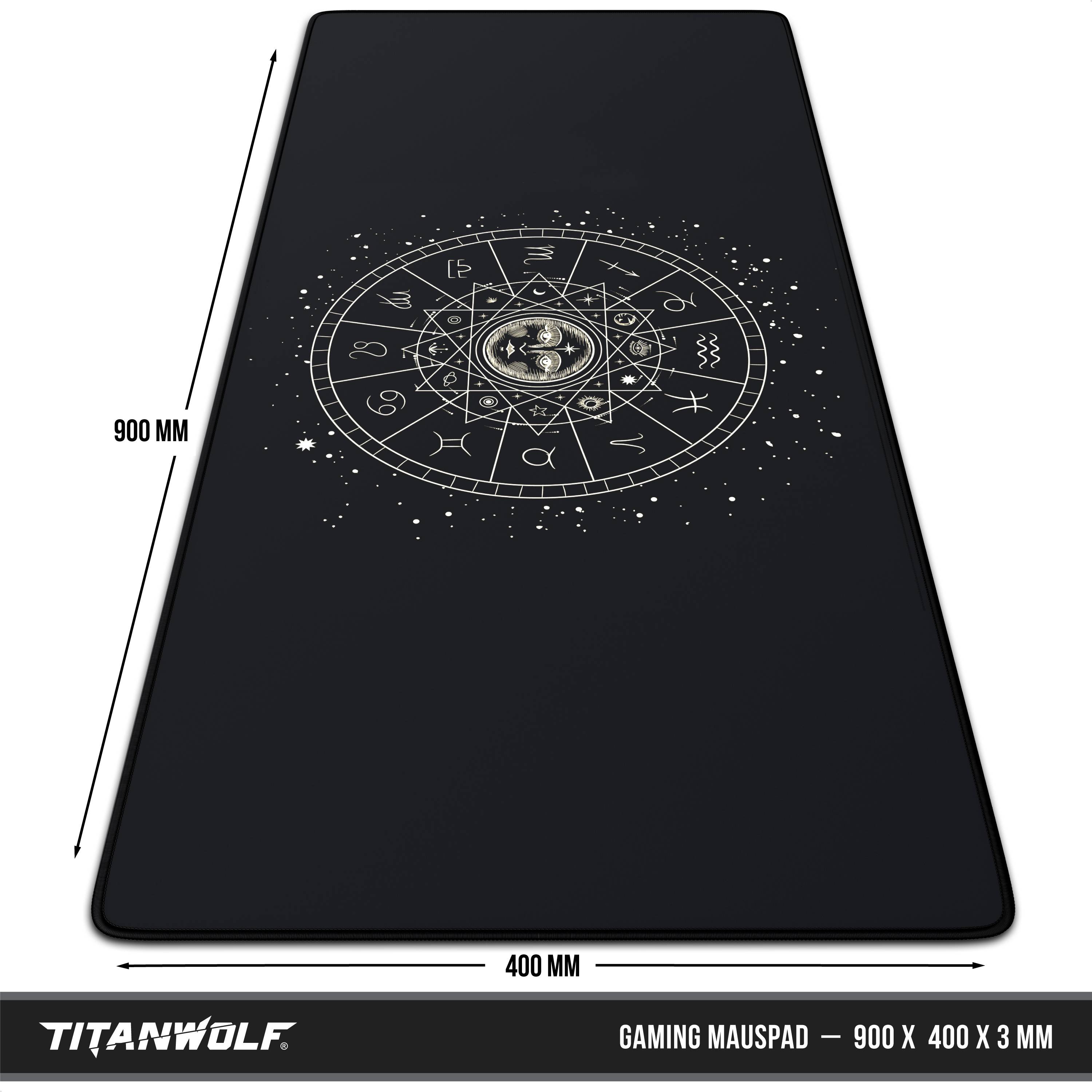 Titanwolf XXL Speed Gaming Mauspad 900 x 400mm, XXL Mousepad, Tischunterlage für Präzision & Geschwindigkeit-1