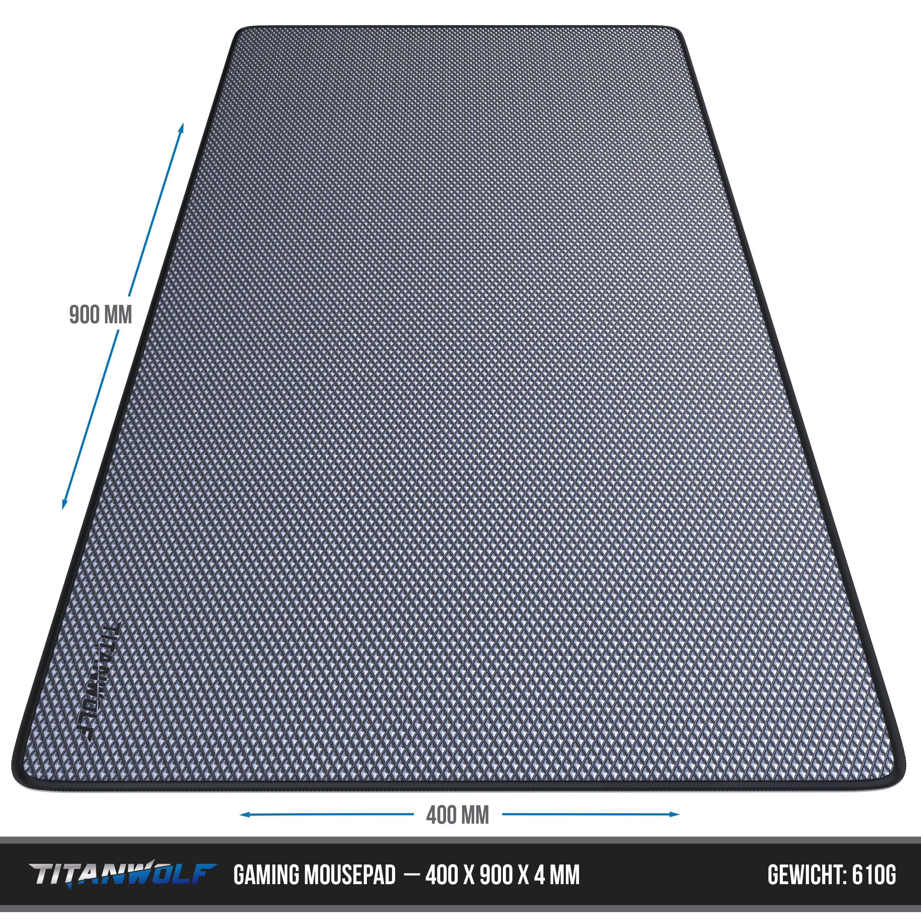Titanwolf Gaming Mauspad XXL, glattes Stoffgewebe, Speed Mousepad 900 x 400mm große Fläche, Diamantmotiv-1